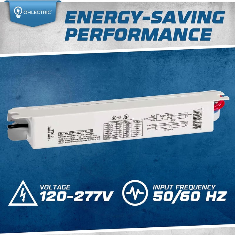 OHLECTRIC Replacement for Keystone KTEB-114-1-TP-FC 1 Lamp T5 Electronic Fluorescent Ballast with Normal Light Output | 120V Input with Rapid Start Operation | 0.95 Ballast Factor, UL-Approved - Image 2